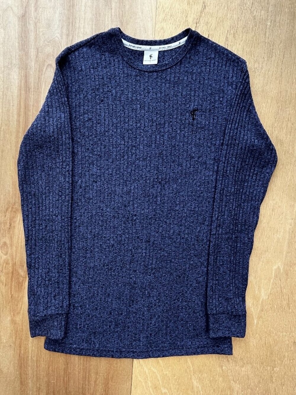 FATHER SONS RIBBED KNIT CREW NECK SWEATSHIRT Men’s sz M Blue Long Sleeve